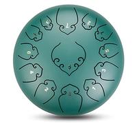 Tongue Drum 12 Inches 13 Notes, Steel Tongue Instrument Handpan Drum with Travel Bag, Mallet, Knocking Finger Picks, Steel Drums for Kids Adults Beginner Healing Yoga Meditatio Gift/77 (Color : Dark