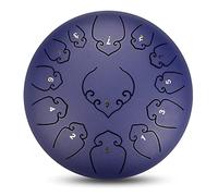 Tongue Drum 12 Inches 13 Notes, Steel Tongue Instrument Handpan Drum with Travel Bag, Mallet, Knocking Finger Picks, Steel Drums for Kids Adults Beginner Healing Yoga Meditatio Gift/77 (Color : Blue