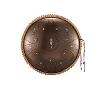 Tongue Drum 15-Note 12.5-inch Drum, Suitable for Meditation, Yoga and Travel Tongue Drum (Color : Black)