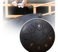 Tongue Drum, 6/10/12/14 Inches - 8/11/13/15 Notes,Thickened Carbon Steel,with Music Book+Drum Mallets+Carry Bag,Electroplating Paint,Rubber Base/Anti-slip,musical Instruments,6 inch,B