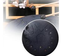 Tongue Drum, 6/10/12/14 Inches - 8/11/13/15 Notes,Thickened Carbon Steel,with Music Book+Drum Mallets+Carry Bag,Electroplating Paint,Rubber Base/Anti-slip,musical Instruments,14 inch,B