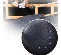 Tongue Drum, 6/10/12/14 Inches - 8/11/13/15 Notes,Thickened Carbon Steel,with Music Book+Drum Mallets+Carry Bag,Electroplating Paint,Rubber Base/Anti-slip,musical Instruments,12 inch,B