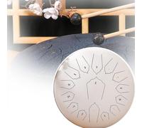 Tongue Drum, 6/10/12/14 Inches - 8/11/13/15 Notes,Thickened Carbon Steel,with Music Book+Drum Mallets+Carry Bag,Electroplating Paint,Rubber Base/Anti-slip,musical Instruments,14 inch,A