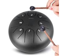 Tongue Drum, 6 Inch 8 Tone Tongue Drum Stainless Steel Worry Empty Spirit Drum for Performance Meditation