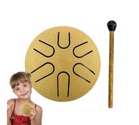 Tongue Drum, 6 Notes Hand Pan Meditation Drum Instruments - 3 Inch Rain Drum for Beginners, Families, Friends, Adults, Early Childhood Education