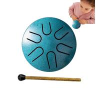 Tongue Drum, 7.5 cm Steel Tongue Drum with 6 Notes, Hand Rain Drum, Drum Percussion, Sound Healing Instruments for Music Lessons, Entertainment, Meditation, Yoga, Zen Gifts