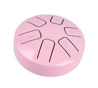 Tongue drum, introductory instrument carbon steel handpan with reliable quality and beautiful sound, versatile application rain drum for home (Pink)