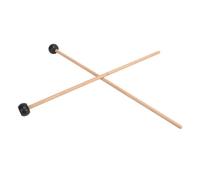 Tongue Drum Mallet Glockenspiel Stick Comfortable Grip Portable Durable 2 Pieces 15.5 Inch Solid Wood Handle Rubber Head for Stage Performance