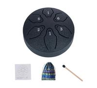 Tongue Drum,Meditation Drum A-Key Tank Drum Ethereal Sound 6 Note 3 Inches - Mallet and Music Book Included, Handpan Drum Percussion Instrument for Music Lovers Beginners