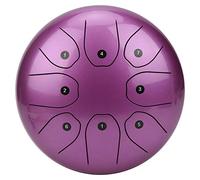 tongue drum MMBAT Steel Tongue Drum C key Ethereal Worry-Free Sanskrit Hand Pan Percussion Instrument 8in steel tongue drum,handpan drum(紫色)