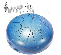 Tongue Drum Rain: The 6 Inch 8 Note Steel Tongue Drum is Perfect for Adding a Mesmerizing Sound to Your Outdoor Space(Blue)