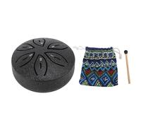 Tongue drum, silicone seal rain drum with slim lines and modern design, versatile possible uses rain drum for home (Black)