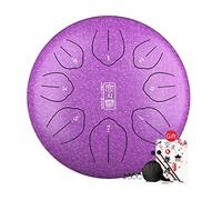 Tongue Drum,Standard C Key 8 Notes 6 Inches Steel Alloy Tongue Drum,with 1 Pair Drum Mallets and Portable Drum Bag,Easy to Play,for Music Education, Mind Healing/204