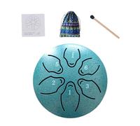 Tongue drum, steel drum for | 6 notes 3 inch small ethereal drum for meditation | Steel instrument, includes music book and mallet, improves the