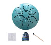 Tongue Drum, Steel Drum For,Tank Drum 6 Notes 3 Inch A-Key, Small Ethereal Drum - Mallet and Music Book Included, Handpan Percussion Instrument for Music
