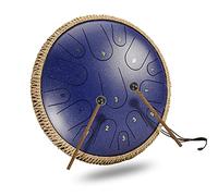 Tongue Drum, Steel Tongue Drum, 14 Inch 15 Tone D Key Handpan Percussion Instrument with Drumsticks, Bag, Finger Cover, for Meditation Yoga Sound Healing