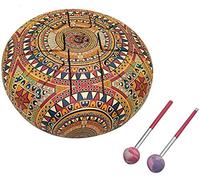 Tongue Drum Tank Drum Steel Percussion Hangpan Drum Hand drum Musical Instrument with Bag and Mallets Stick (10 Inch, Cream)
