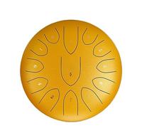 Tongue Drum Thickened Metal Rain Drum Traceless Welding, Longer Practical Life steel drum with Drum Kit, Drumsticks, Teaching Materials(Gold,12 inch)