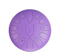 Tongue Drum Thickened Metal Rain Drum Traceless Welding, Longer Practical Life steel drum with Drum Kit, Drumsticks, Teaching Materials(Purple,12 inch)