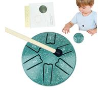 Tongue Drums for Adults | 6 Note 3 Inches A-Key Tank Drum,Handpan Drum Percussion Instrument Includes Mallets & Music Book for Concert Yoga, Musical Education