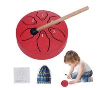 Tongue Drums for Adults,Steel Tongue Drum | 3 Inch Small 6 Notes Ethereal Drum for Meditation | Handpan Percussion Instrument with Mallets, Yoga Music Book, Conc