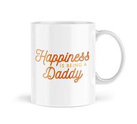 Tongue in Peach Daddy Mug - Happiness is Being a Daddy - for Him Father's Day from The Baby Kids Birthday - MBH314