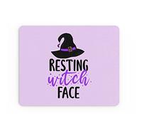 Tongue in Peach Funny Mouse Mat Office Work Mousepad Desk Accessories Computers Colleague Coworker Resting Witch Face For Her Banter Witchy Halloween MM375