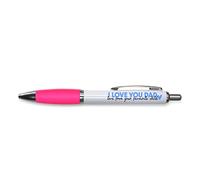 Tongue in Peach Funny Novelty Push Pen Gift | Ballpoint Pens | I Love You Dad | Funny Joke Stationary | PINK - PP147