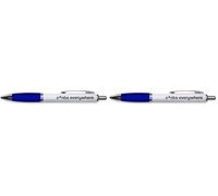 Tongue in Peach Funny Novelty Push Pen Gift | Ballpoint Pens Work Colleague Leaving Work Present | C Everywhere | Funny Joke Stationary | BLUE PP13 (Pack of 2)