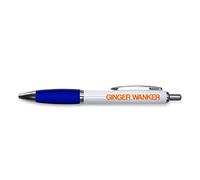 Tongue in Peach Funny Novelty Push Pen Gift | Ballpoint Pens Work Colleague Leaving Work Present | Ginger W | Funny Joke Stationary | BLUE PP99