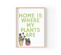 Tongue in Peach Funny Quote Print | Home Prints | Home Is Where My Plants Are | Aesthetic Wall Art Plant Mum Nature | A4 A3 A5 *FRAME NOT INCLUDED* - PBH167