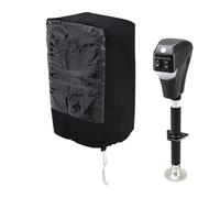 Tongue Jack Cover - Waterproof 600D Oxford Material | Electric Trailer Protection | Clear Window Dust Protection | Robust Black Case for Protection