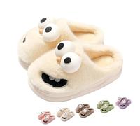 Tongue Kiss Slippers, Tongue Slippers Couples, 3D Big Eye Dog Slides, Warm, Non-Slip and Breathable (Green, M, Adult, Women, 5.5, Numeric Range, UK Footwear Size System, 6.5, Medium)