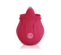Tongue Lick Rose Vibrator (Red)