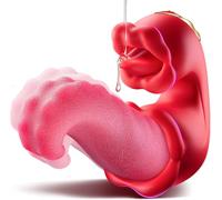 Tongue Licking Vibrator for Women Clit Stimulator & G-Spot Sucker Oral Massager Sex Toy for Men & Women | 10 Modes, Body-Safe Silicone, Waterproof & Rechargeable