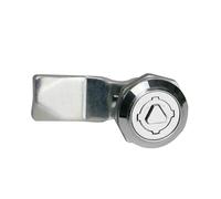 Tongue Lock Triangle Lock Cylinder Protruding Bright Zinc Alloy Lock External Tongue Lock 1Pcs(No Key)