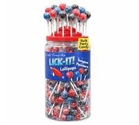 Tongue Painter Lollies x 150 - Blue Raspberry Lollipops, Red & Black - Individually Wrapped Red, Black & Blue Lollies Sour Sweets - Halal sour lollipops - Children's party sweets - Fun lolly pops