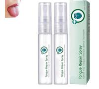 Tongue Repair Spray, Fissured Tongue Relief Spray, Repair White Tongues Coating to Relieve Dry, Rapidly Refreshes Your Breath, for Oral Health (2pcs)