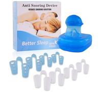 Tongue Retaine, Tongue Cover Trainer with 8 Silicone Nose Clip Stop Snoring, Multi Function Portable Breathing Nose Relief Nasal, Anti Snore Devices, Snoring Stopper for Mild Snoring or Benign Snoring