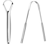 Tongue Scraper 2 -Tongue Scraper Metal Stainless Steel Tongue Scrapers for Adults Restore Fresh Breath Improve Taste and Oral Health with Our Tongue Cleaners Suitable for Men & Women Personal Hygiene
