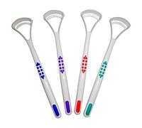 Tongue Scraper Cleaner x 2 - Oral Dental Care (Red, Purple)