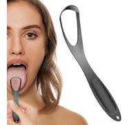 Tongue Scraper - Fan-Shaped Stainless Steel Tongue Cleaner, Wide Handle Metal Scraper for Breath | Effective Tongues Coating Removal Tool | Daily Hygiene Kit in Cardboard Box
