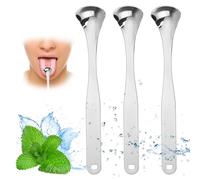 Tongue Scraper for Adults (3 Pack),100% Stainless Steel, Reduce Bad Breath, Tongue Scrubber, Easy to Use, Tongue Cleaner for Oral Care & Hygiene (Type B)