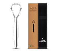 Tongue Scraper for Adults by HOKIN (1Pcs Oral Care Pack) Stainless Steel Tongue Cleaners Reduce Bad Breath 100 Percent Metal Tough Scrapers Men and Women Hygiene Product
