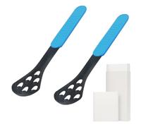 Tongue Scraper, Reusable Stainless Steel Tongue Cleaner with 6-Hole Teardrop Shaped Double-Sided Silicone Handle for Fresh Breath, Oral Hygiene, Reduce Bad Breath