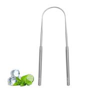 Tongue Scraper Stainless Steel Set, for a Fresh Breath and Better Oral Health, 100% Stainless Steel for Oral Care, Tongue Cleaner for Kids and Adults (One U)