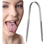 Tongue Scraper Stainless Steel, Tongue Cleaners Fresh Breath Restored Taste U Shape, Tongue Scraper for Oral Health Natural Silver Tongue Cleaner Use After Toothbrush for Fresh Breath