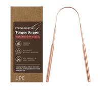 Tongue Scraper | U Shape Ergonomic Tool - Stainless Steel Tongue Cleaning Tool | for Women Men Home Bathroom Daily Morning Night Bad Breath