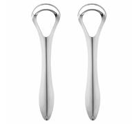 Tongue Scrapers for Adults with Thick Tongue Coating, Mental Tongue Scraper with Dual Scraping Head Design for Deep Clean, Bad Breath Gone, Help Improve Oral Hygiene