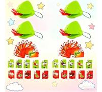 Tongue Shooting Game, Insect Cardboard Included,Frog Tongue Party Game with Blowing Air, Funny Family Interactive Board Game for Kids and Adults 4Pcs